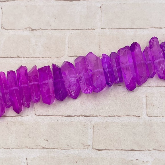 Custom Variety Pack Other - Purple Quartz Points Strand Jewelry Making Supplies